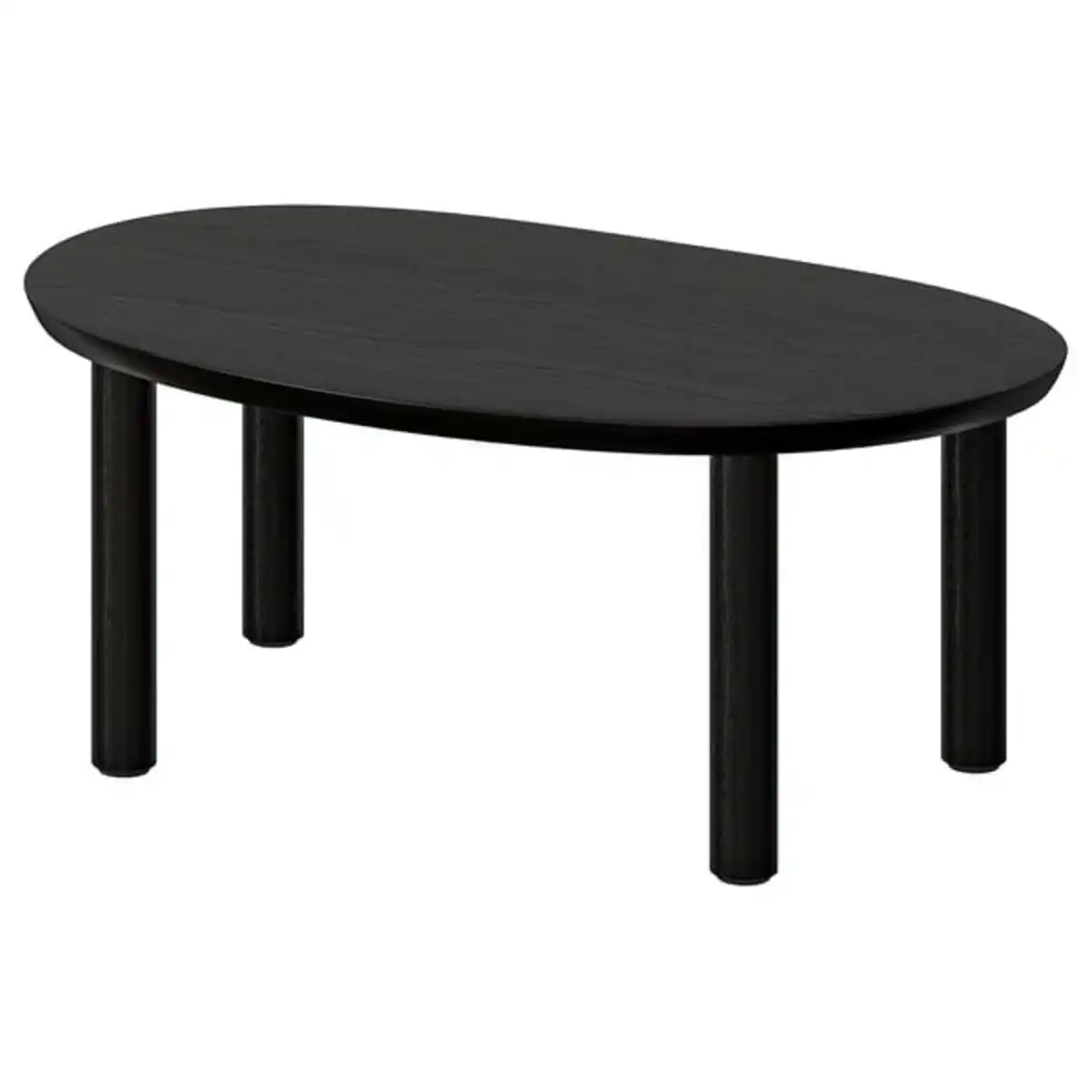Bild 1 von ÖRTRÄSK Couchtisch, schwarz Eschenfurnier, 75x48 cm