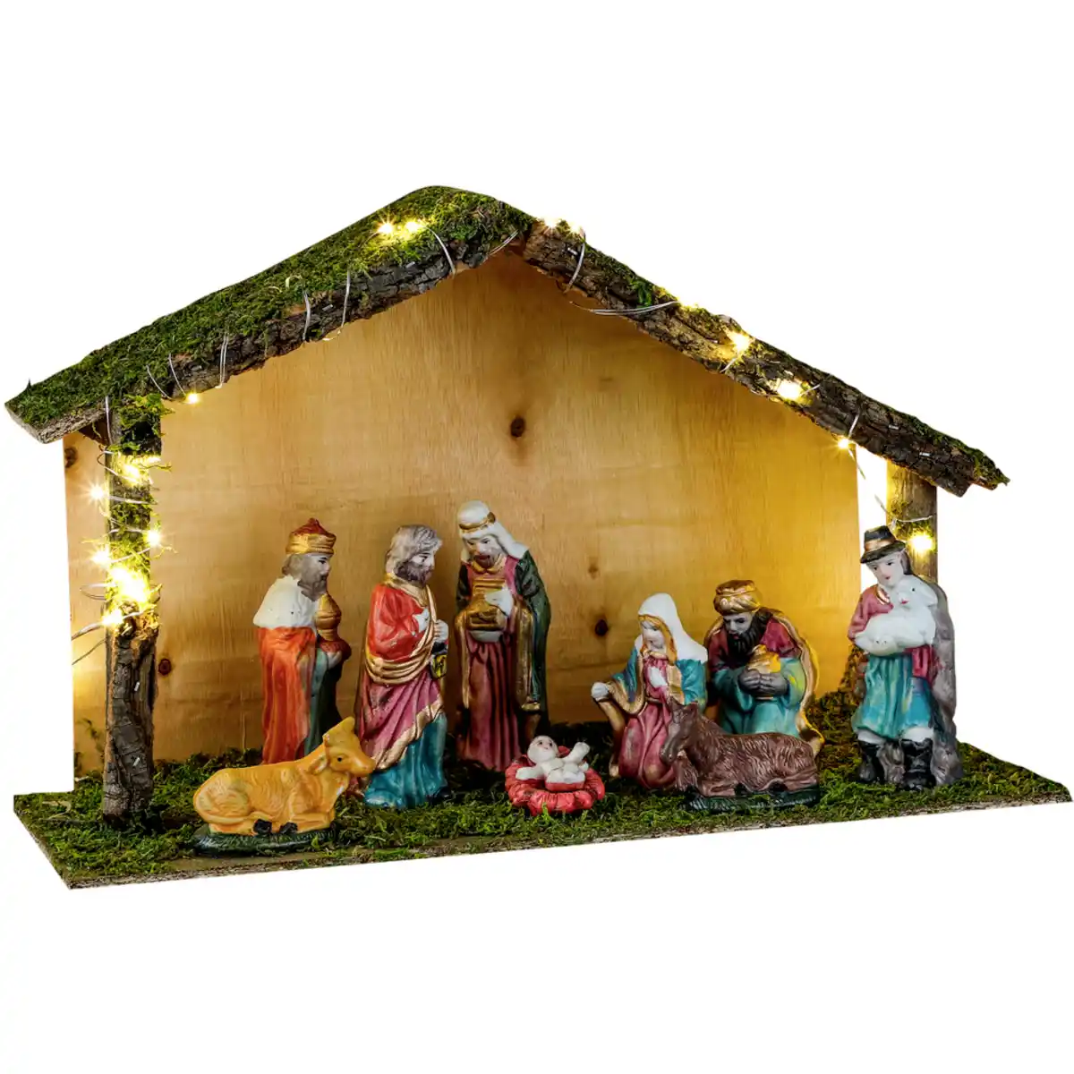 Bild 1 von LED-Weihnachtskrippe mit 9 Figuren