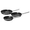 Bild 1 von GULDÖRING Bratpfannen-Set 3-teilig, Antihaftbeschichtung Edelstahl/schwarzgrau