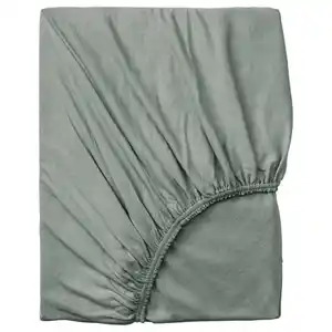 VÅRVIAL Spannbettlaken für Tagesbett, graugrün, 80x200 cm