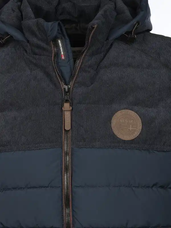 Bild 3 von Herren Steppweste mit Kapuze Blau