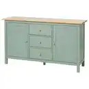 Bild 1 von HEMNES Sideboard, graugrün/hellbraun lasiert, 157x88 cm