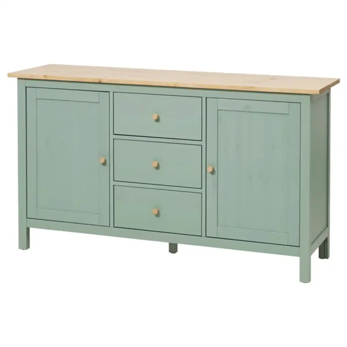 Bild 1 von HEMNES Sideboard, graugrün/hellbraun lasiert, 157x88 cm