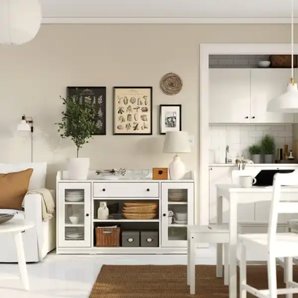 Bild 2 von HAUGA Sideboard, weiß, 140x46x84 cm