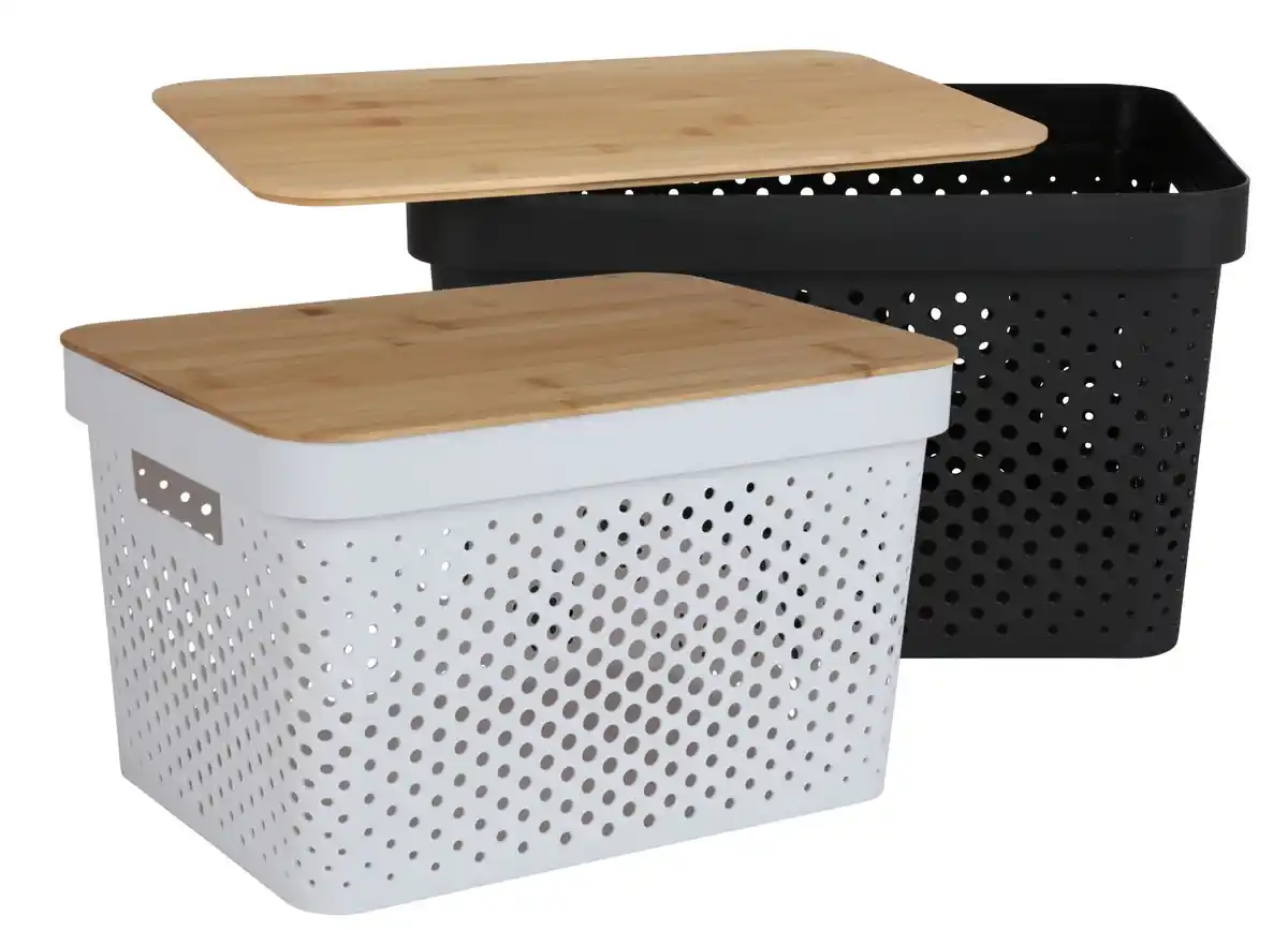 Bild 1 von Aufbewahrungsbox Kunststoff mit Bambusdeckel