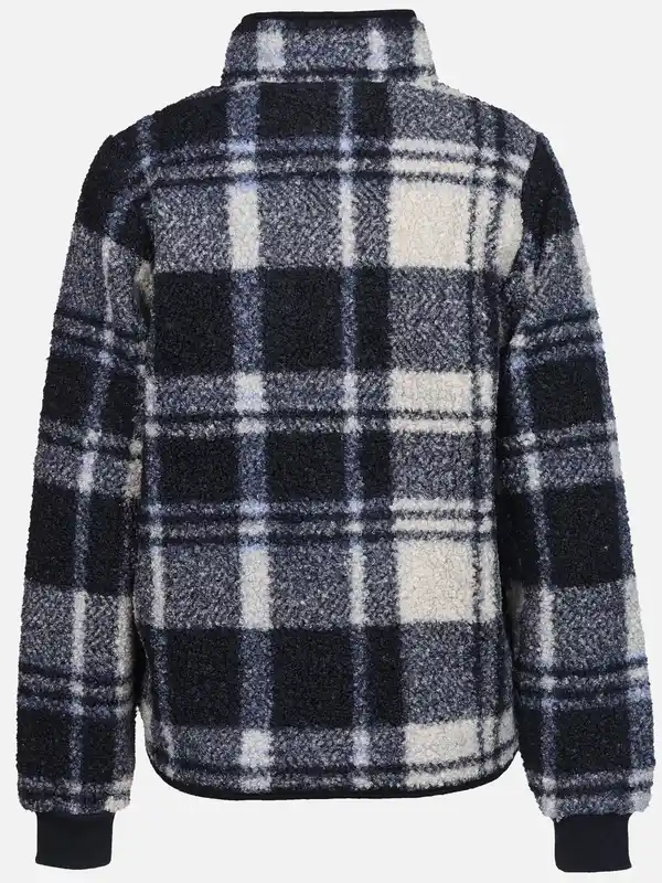 Bild 2 von Damen Teddy Cardigan im Karo-Look Blau