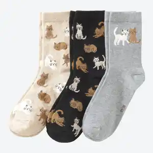 Damen-Socken mit Muster, 3er-Pack