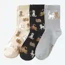 Bild 1 von Damen-Socken mit Muster, 3er-Pack