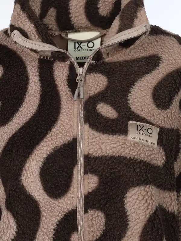 Bild 3 von Herren Teddyjacke mit Muster Grau