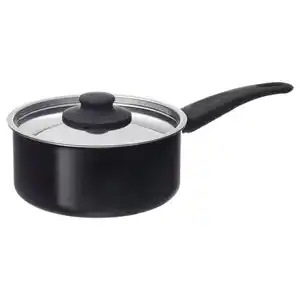 HEMLAGAD Kasserolle mit Deckel, Antihaftbeschichtung schwarz, 2 l