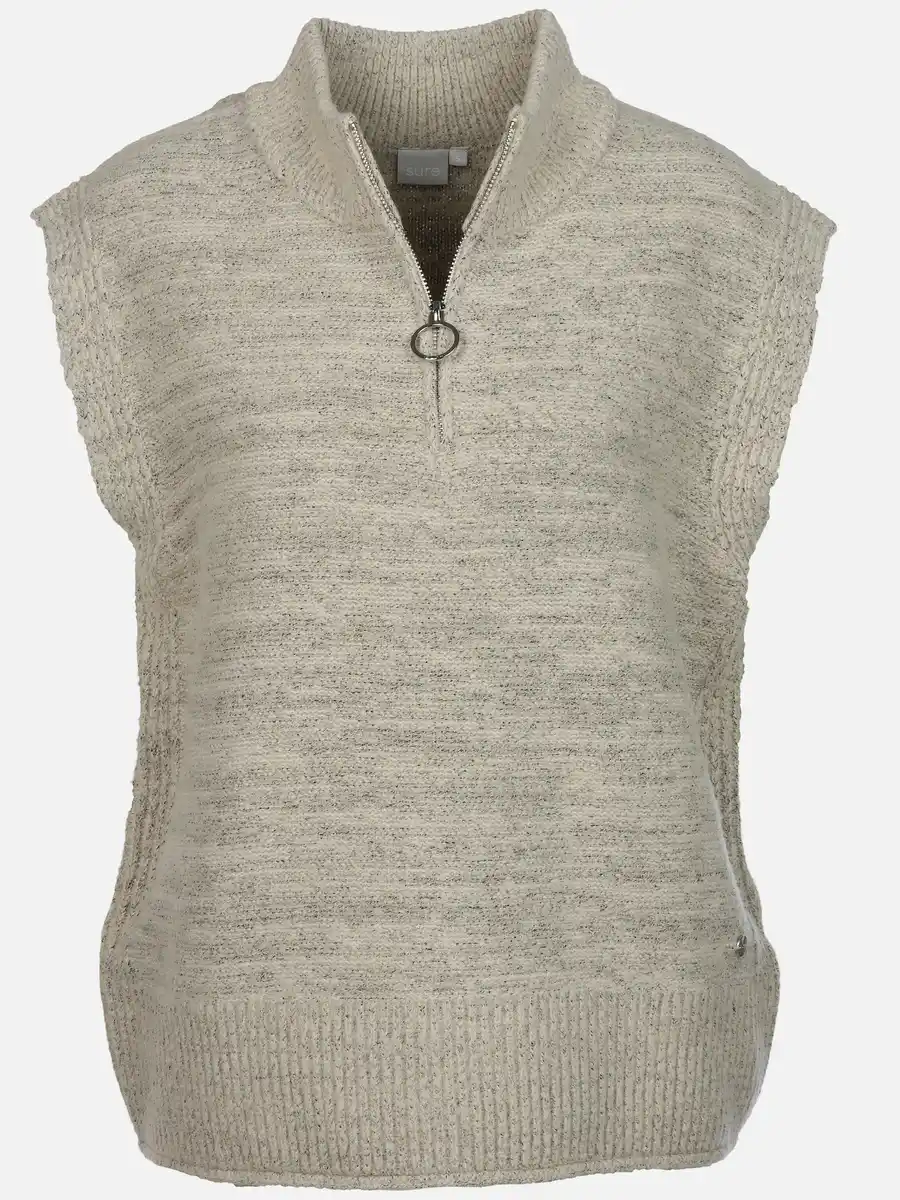 Bild 1 von Damen Pullunder mit Reißverschluss Beige