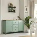 Bild 3 von HEMNES Sideboard, graugrün/hellbraun lasiert, 157x88 cm