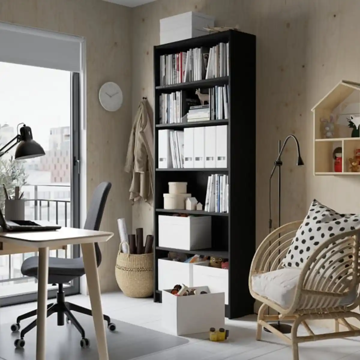 Bild 4 von BILLY Bücherregal, schwarz Eichenachbildung, 80x28x202 cm