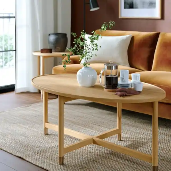 Bild 2 von VALNÄS Couchtisch, Eichenfurnier, 118x72 cm