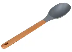 Servierlöffel Kunststoff mit Holzgriff