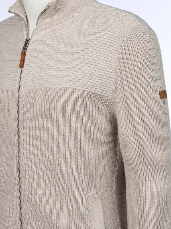 Bild 3 von Herren Strickcardigan mit Reißverschluss Beige