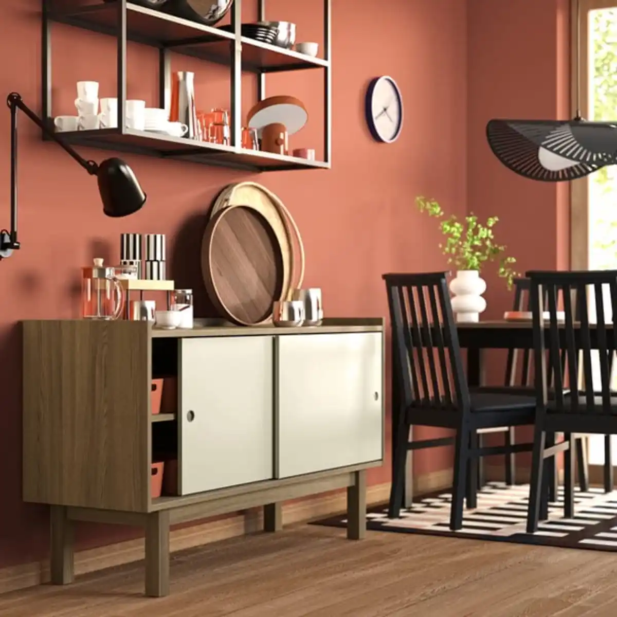 Bild 3 von FÖRSÄLJARE Sideboard, dunkelbeige Holz/hellbeige, 140x46x78 cm