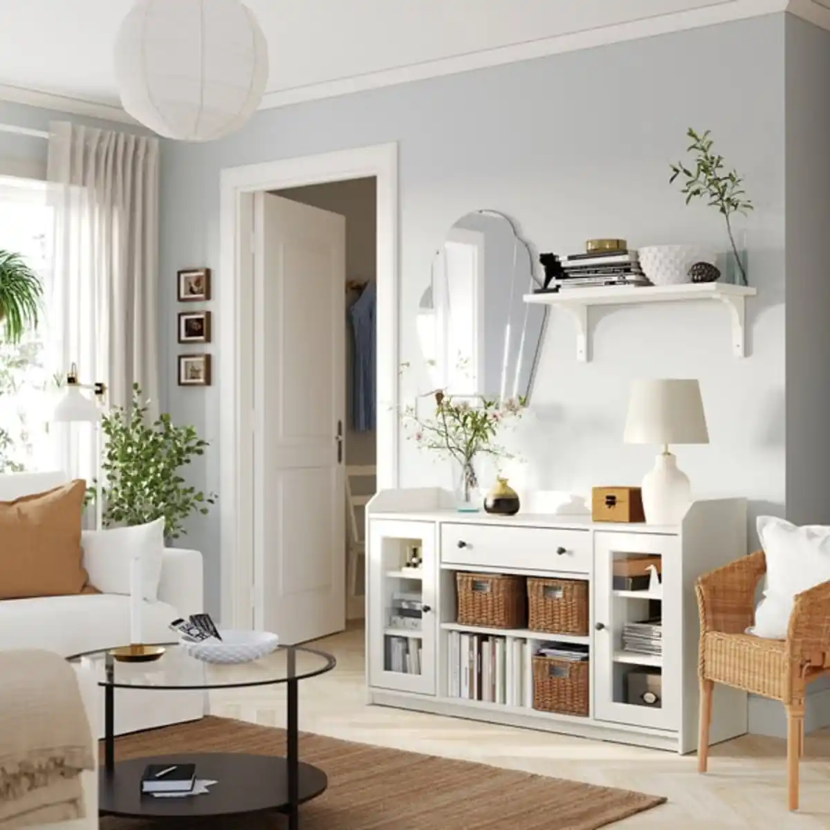 Bild 3 von HAUGA Sideboard, weiß, 140x46x84 cm