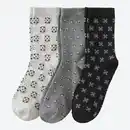 Bild 1 von Damen-Socken mit Muster, 3er-Pack