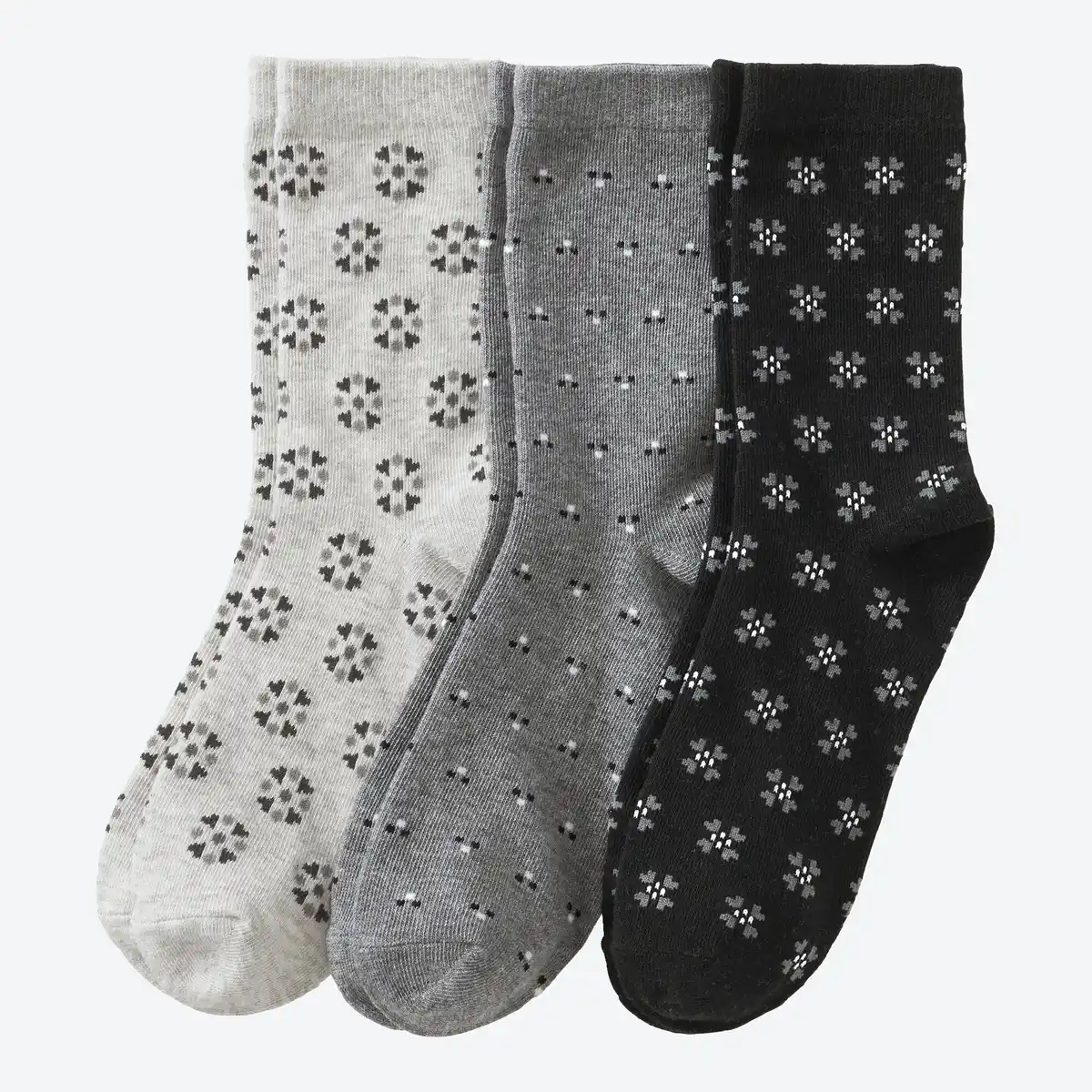 Bild 1 von Damen-Socken mit Muster, 3er-Pack
