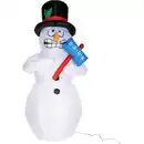 Bild 1 von Bibbernder LED-Schneemann 180 cm, kaltweiß, aufblasbar