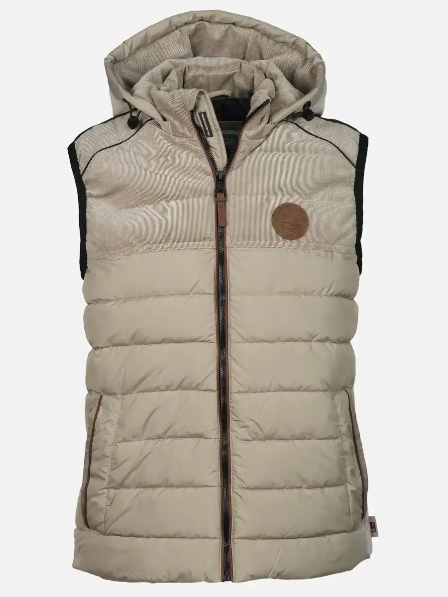 Bild 1 von Herren Steppweste mit Kapuze Beige