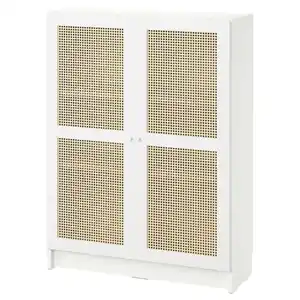 BILLY / HÖGADAL Bücherregal mit Türen, weiß, 80x30x106 cm