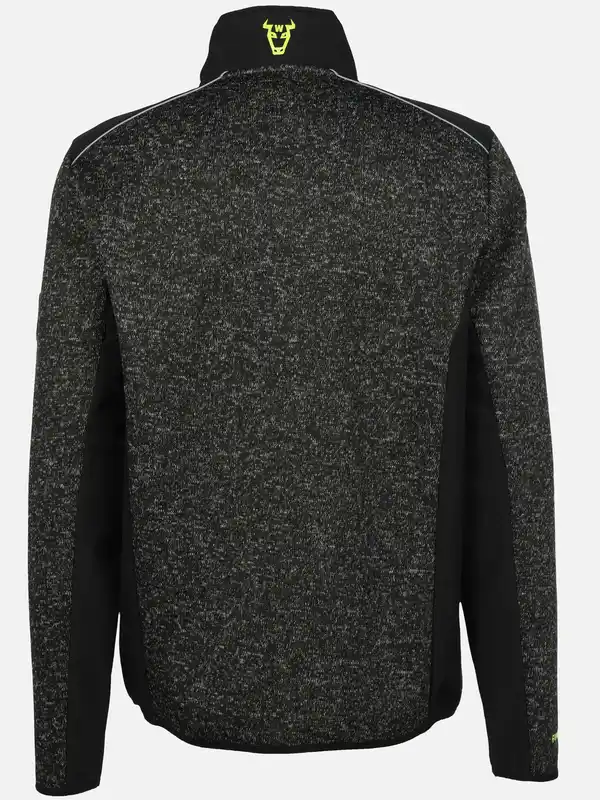 Bild 2 von Herren Strickfleecejacke mit vielen Details Schwarz