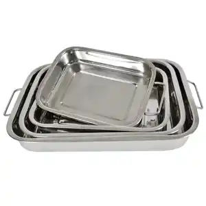 Bräter 4er-Set Edelstahl