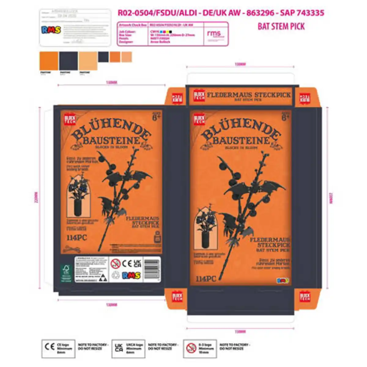 Bild 1 von BLOCK TECH Halloween Bausteine, Fledermaus