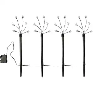 LED-Gartenleuchtstäbe "Stern", 4er-Set