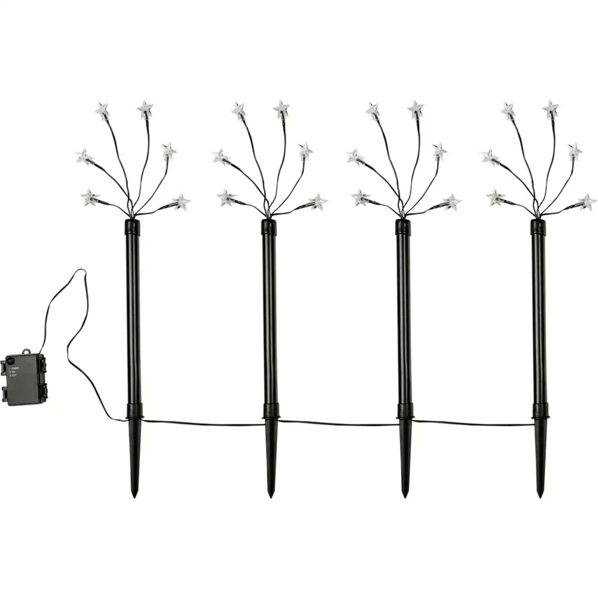 Bild 1 von LED-Gartenleuchtstäbe "Stern", 4er-Set
