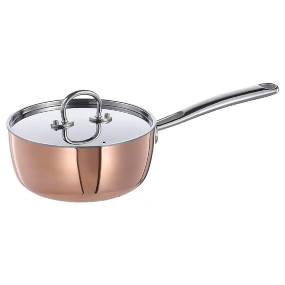 Bild 1 von FINMAT Kasserolle mit Deckel, Kupfer/Edelstahl, 1.5 l