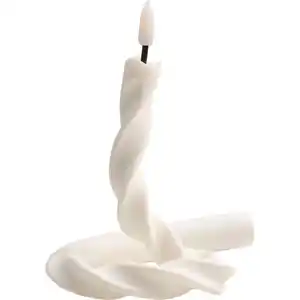 LED-Kerze flexibel twisted 41 cm, Akkubetrieb, weiß
