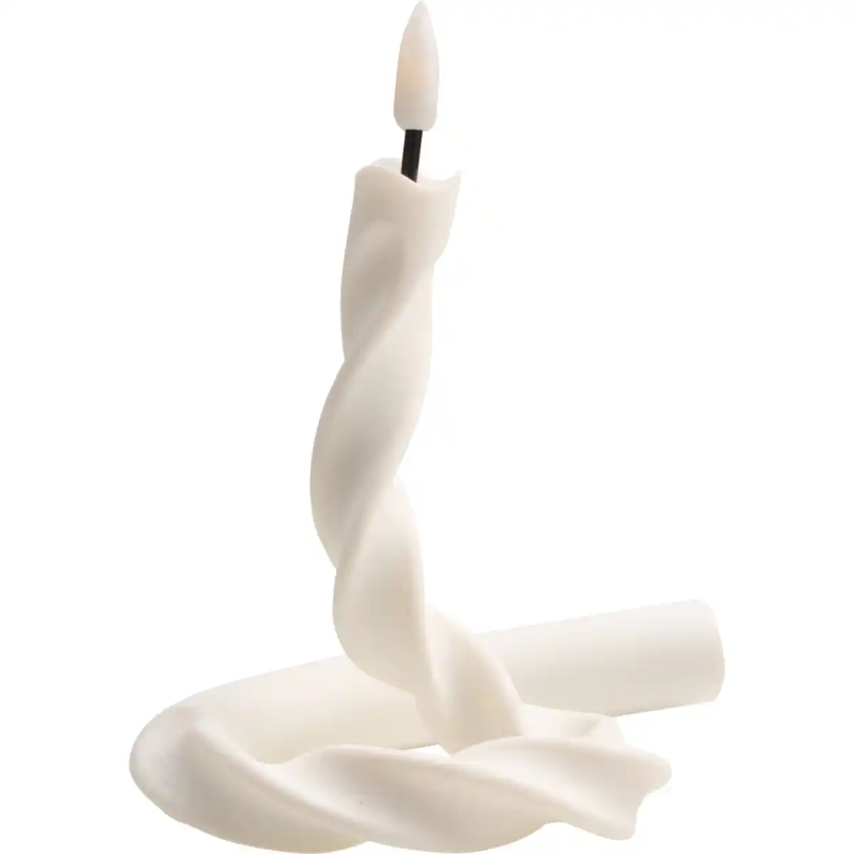 Bild 1 von LED-Kerze flexibel twisted 41 cm, Akkubetrieb, weiß
