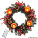 Bild 1 von Adventskranz mit 4 LED-Echtwachskerzen