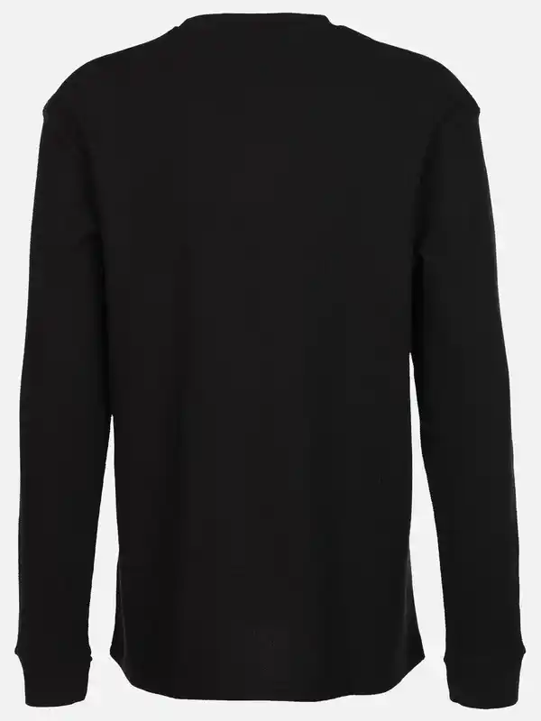 Bild 2 von Herren Longsleeve mit Struktur Schwarz