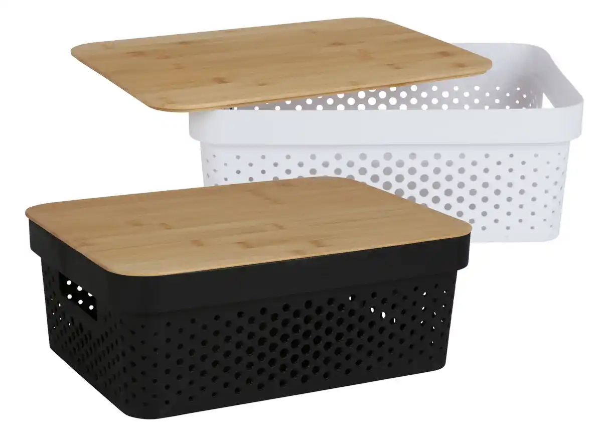 Bild 1 von Aufbewahrungsbox Kunststoff mit Bambusdeckel