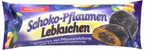 Schoko-Lebkuchen mit Pflaumenfüllung und Schokoladenüberzug