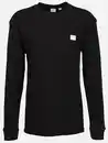 Bild 1 von Herren Longsleeve mit Struktur Schwarz