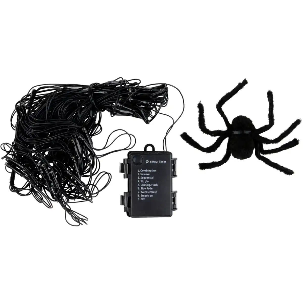 Bild 1 von Halloween LED-Spinnennetz Ø 100 cm mit Timer