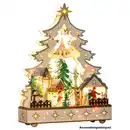 Bild 1 von LED-Weihnachtsstadt aus Holz 25 x 8 x 32 cm