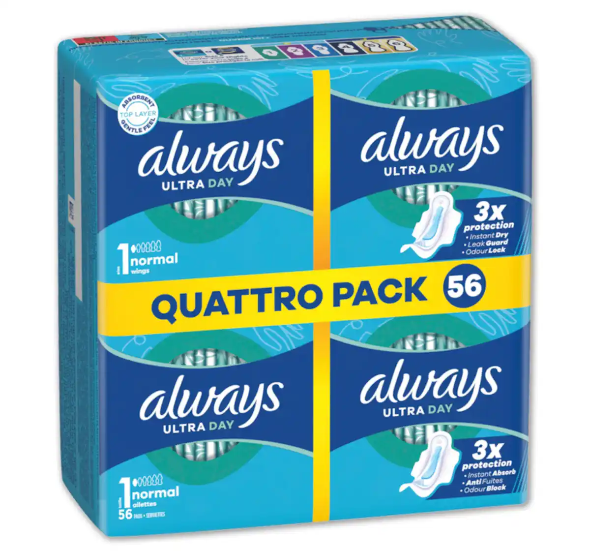 Bild 1 von ALWAYS Versch. Sorten und Inhalte, z. B. Ultra Day Quattro Pack*
