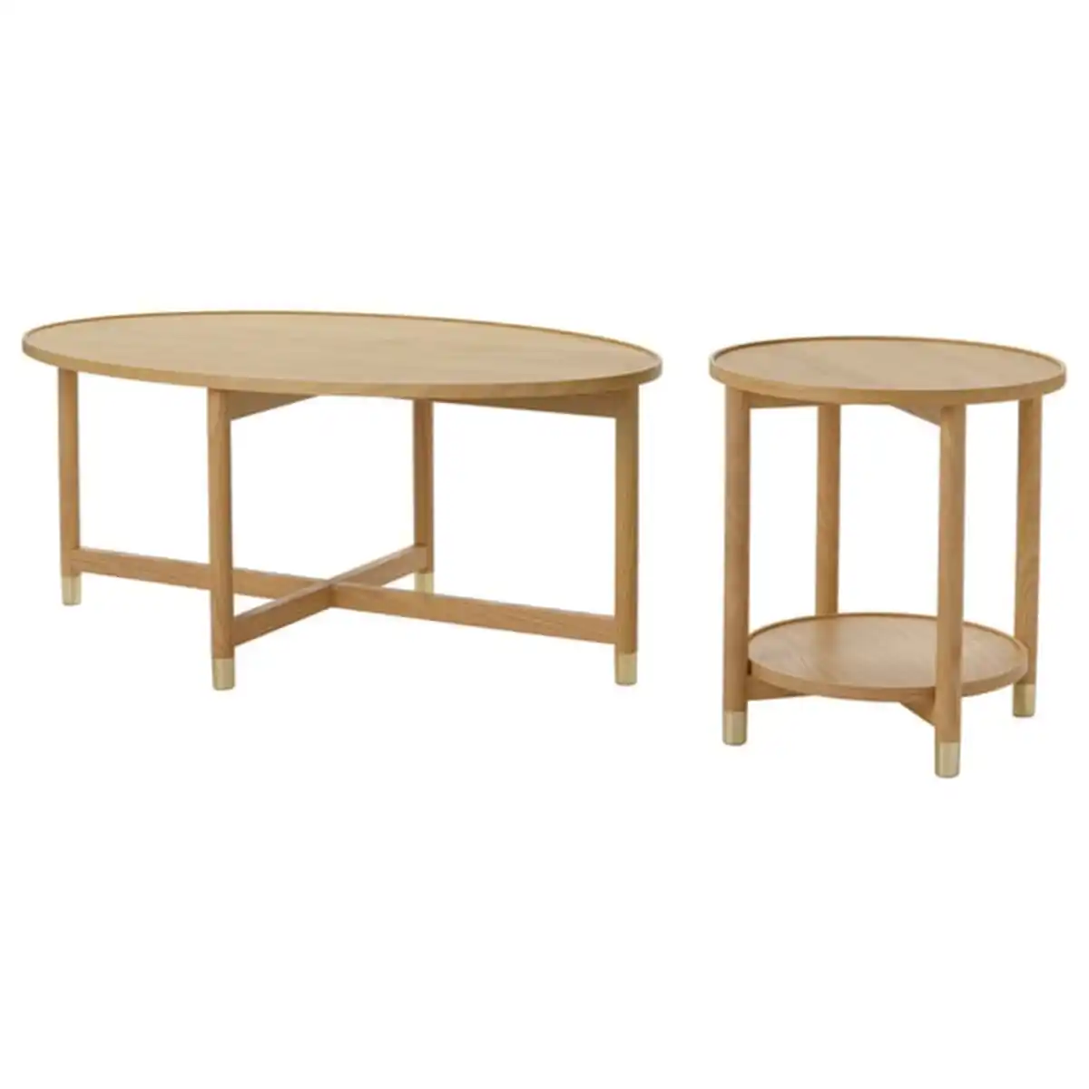 Bild 1 von VALNÄS Couch-/Beistelltisch, 2er-Set, Eichenfurnier