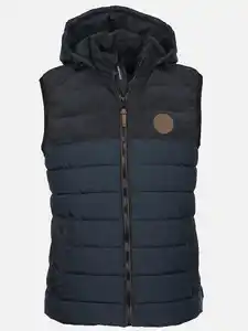Herren Steppweste mit Kapuze Blau
