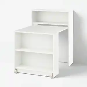 BILLY Bücherregal mit Klapptisch, weiß, 80x33/112x106 cm