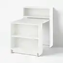 Bild 1 von BILLY Bücherregal mit Klapptisch, weiß, 80x33/112x106 cm