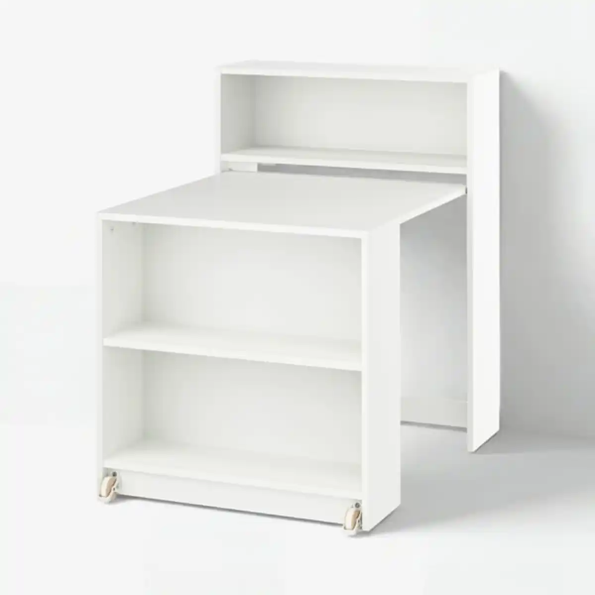 Bild 1 von BILLY Bücherregal mit Klapptisch, weiß, 80x33/112x106 cm