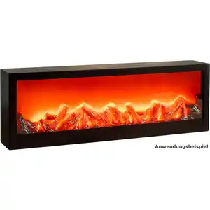 LED-Deko-Kamin mit Flammeneffekt 60 x 10 x 20 cm