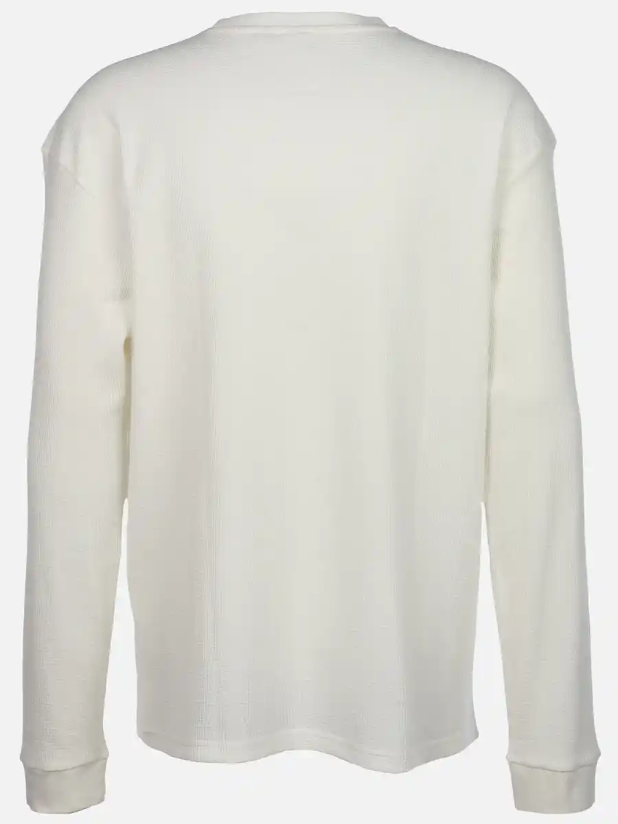 Bild 2 von Herren Longsleeve mit Struktur Weiß
